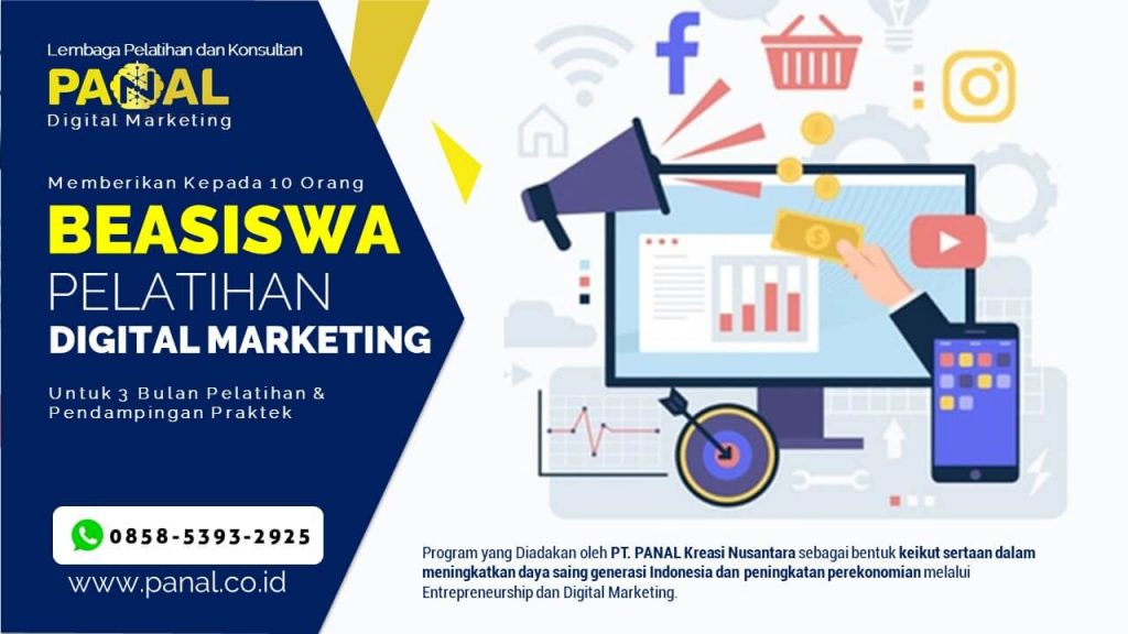 Program Beasiswa Pelatihan Digital Marketing - WA 0858-5393-2925